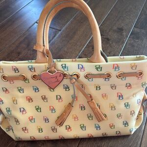 Honey and Burke canvas print purse